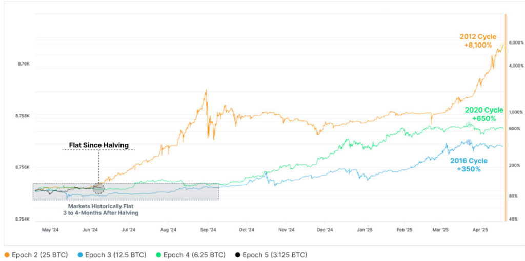 Performance du Bitcoin après les Halving